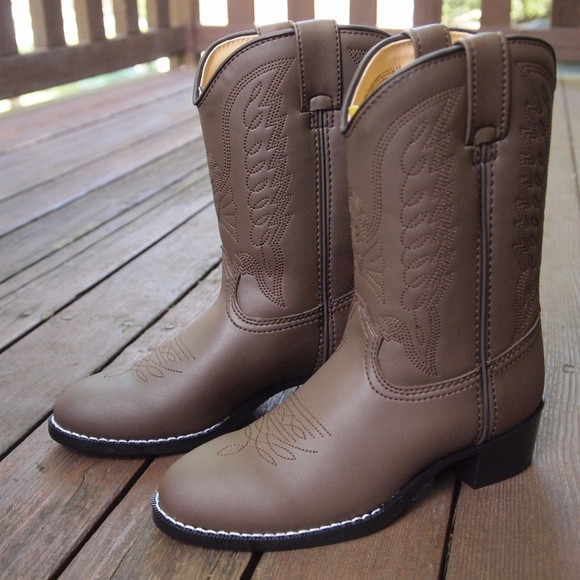 Durango Boy's Lil' Brown Emboss Western Boot - Picture 3 of 8